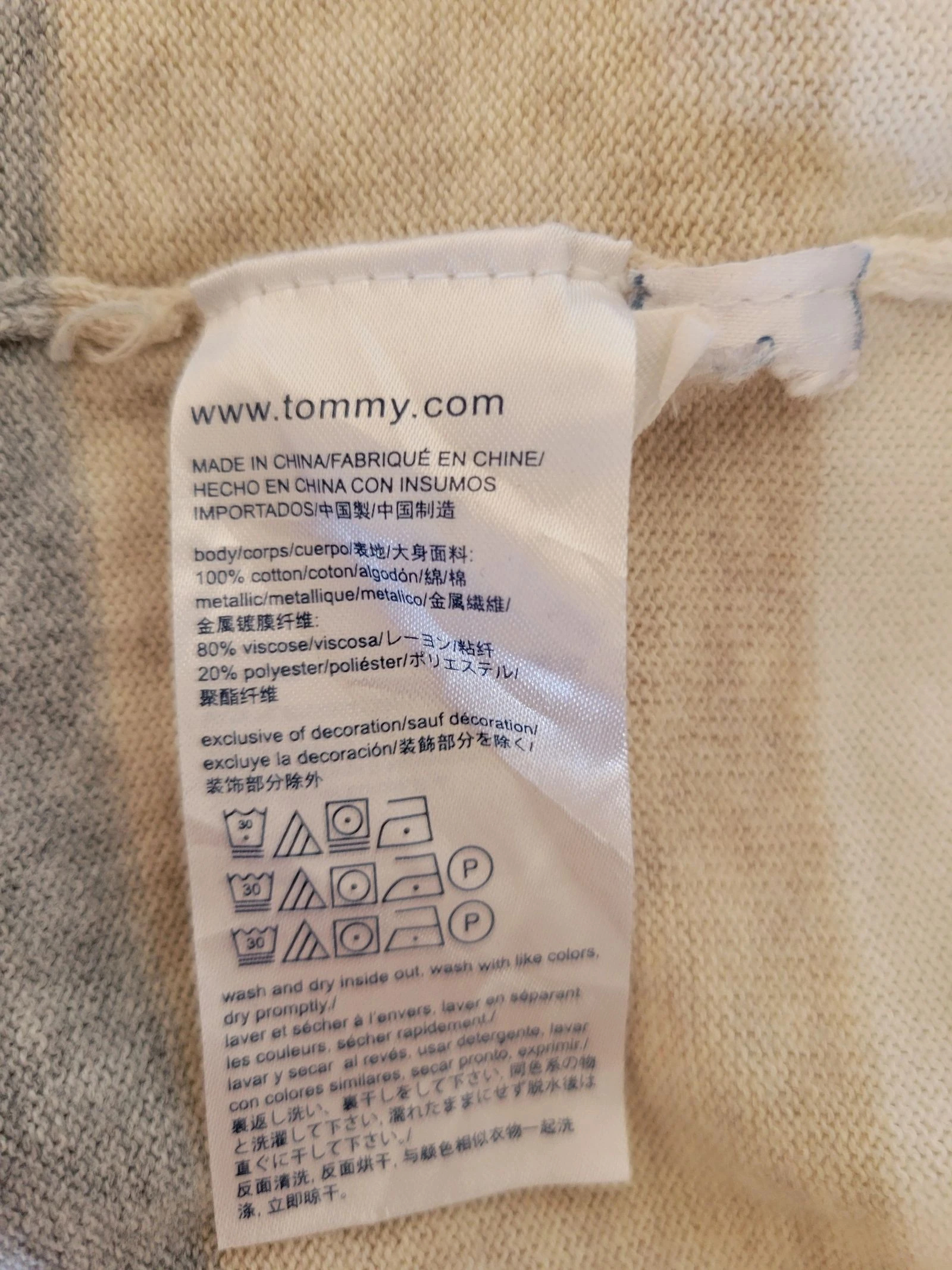 Suéter leve feminino Tommy Hilfiger com listras tamanho L – photo 4